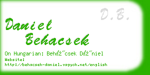 daniel behacsek business card